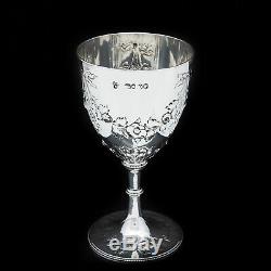 A Splendid Victorian Solid Silver Wine Goblet/Cup Richards & Brown 1869