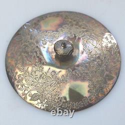 A large antique Victorian solid silver engraved Lid 69g C. 19thC