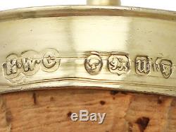 Acid Etched Glass and Sterling Silver Gilt Claret Jug Antique Victorian