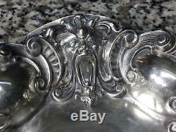 Amazing Antique UNGER Brothers Sterling Silver Victorian Equestrian Horse Bowl