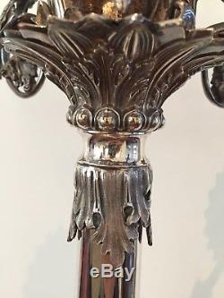 Amazing Large Victorian Sterling Silver Seven Light Candelabra 74cm Hight