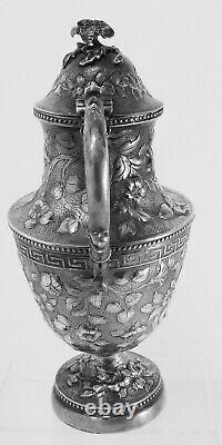 American Coin Silver Coffee pot by Harry O. Hood, N. Y, 1841-1844, 11, No Mono