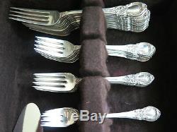 American Victorian by Lunt Sterling Silver Flatware Set 12 Service 111 Pieces