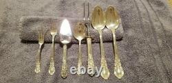 American Victorian by Lunt Sterling Silver Set. Service for 8, 63 pieces total