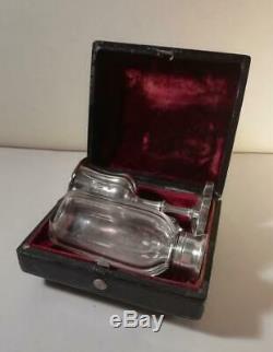 An Antique Boxed Three Piece Silver Portable Communion Set Birmingham 1843