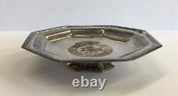 Antique 1859 George Unite Victorian Solid Silver Christening Dish/Plate IHS