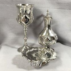 Antique 1869 Solid Silver Three Piece Holy Communion Set By George Unite
