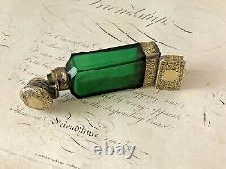 Antique 1877 Sampson Mordan vinaigrette scent bottle with silver gilded finish