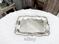 Antique 1899 Gorham Scroll Edge Ball Footed Sterling Silver Dessert Pastry Tray