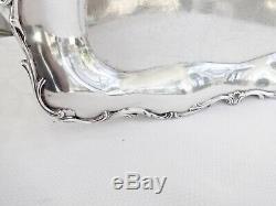 Antique 1899 Gorham Scroll Edge Ball Footed Sterling Silver Dessert Pastry Tray