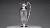 Antique 19thc Victorian Solid Silver Etched Glass Claret Jug Sissons C1867