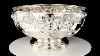 Antique 19thc Victorian Solid Silver Massive Embossed Punch Bowl G Angell C1863