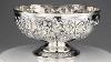 Antique 19thc Victorian Solid Silver Memorial Large Punch Bowl Houle C 1856