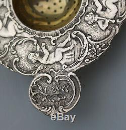 Antique 925 Solid Silver Fine Hanau Berthold Mueller Fairies Tea Strainer C. 1906