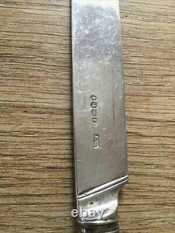 Antique Agate & Solid Silver Butter Knife London 1837