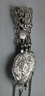 Antique Art Nouveau Solid Silver Chatelaine London 1902