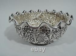 Antique Bowl Victorian Baltimore Style Repousse American Sterling Silver