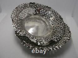 Antique Chester sterling silver bonbon dishes GEORGE NATHAN & RIDLEY HAYES 1896