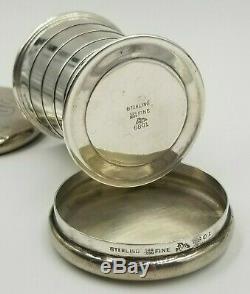Antique Collapsible Cup Sterling Silver Mauser Mfg Co Travel Pocket Folding Case