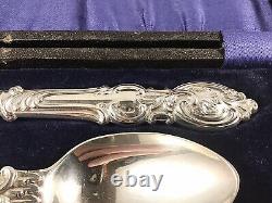 Antique Early Victorian Sterling Silver Christening Cutlery Set, Sheffield 1850