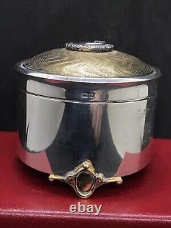 Antique Enamel Sterling Solid Silver Music Box Christmas Silent Night London1981