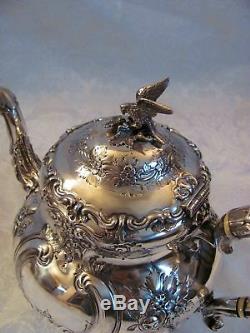 Antique English Sterling Silver Teapot Martin Hall Co. Sheffield 1904