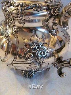 Antique English Sterling Silver Teapot Martin Hall Co. Sheffield 1904