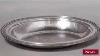 Antique English Victorian Silver Plate Oval Tray With Floral