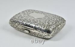Antique English Victorian Solid Silver Snuff Box, (Thomas Johnson I, 1880)