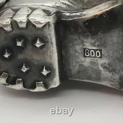 Antique Figural Shoe 800 Silver Match Safe Vesta Case