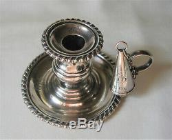Antique Georgian Sterling Silver Chamberstick Candle Holder
