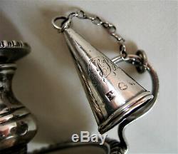 Antique Georgian Sterling Silver Chamberstick Candle Holder