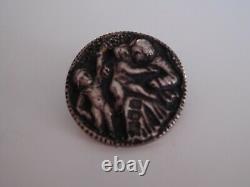 Antique Georgian / Victorian collectible silver mourning buttons