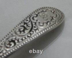 Antique Glasgow 1887 Caddy Spoon Scottish Solid Sterling Silver (SJVSBW)