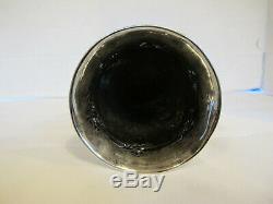 Antique Hallmarked Sterling Silver Repousse Vase 398 Grams