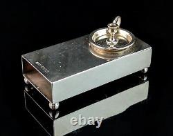 Antique Novelty Victorian silver match safe, chamberstick