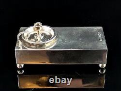 Antique Novelty Victorian silver match safe, chamberstick