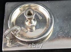 Antique Novelty Victorian silver match safe, chamberstick