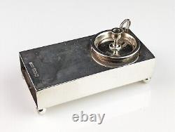 Antique Novelty Victorian silver match safe, chamberstick