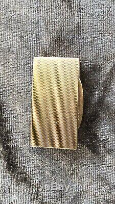 Antique Or Vintage Solid 9ct Gold Snuff Box Or Pill Case London Hallmarked
