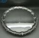 Antique Ornate Large Heavy Solid Sterling Silver Salver Tray 31.3cm London 1901