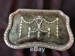 Antique Pique Tortoiseshell solid silver, 204 gr Trinket Box Victorian