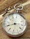 Antique Pocket Watch Fusee Victorian Solid Silver Chronograph Centre Seconds