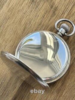 Antique Pocket watch Waltham Riverside Victorian solid Silver 19 Jewels C1926
