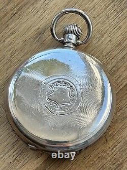 Antique Pocket watch Waltham Riverside Victorian solid Silver 19 Jewels C1926