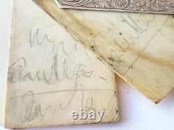Antique-Rare-Solid Silver Cased Chatelaine Aide Memoire-Highest Score-Bham-c1856