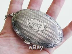 Antique SIGNED Watrous Sterling Silver Victorian Chatelaine Coin Purse Vintage