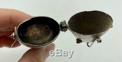 Antique Silver Articulated Fish Spice or Snuff Box circa 1880