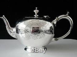 Antique Silver Bachelor Bullet Teapot, London 1857