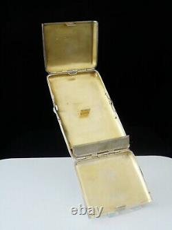 Antique Silver Cigarette Case Incorporating Vesta Case, Wright & Davies 1886